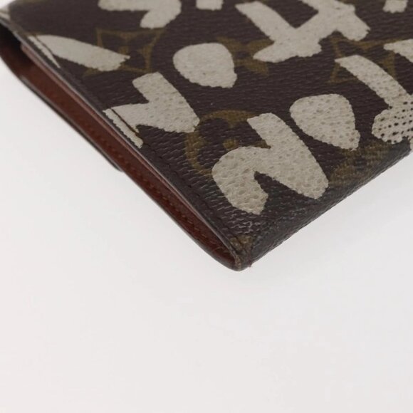 LOUIS VUITTON Monogram Graffiti Porte Monnaie Credit White M92189 LV Auth 142699 - Picture 3 of 16